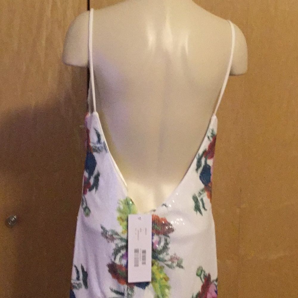 Jovani Floral Sequin Gown w/ Open Back - Picture 5 of 9
